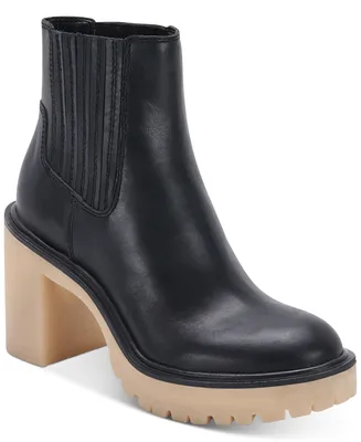 Dolce Vita Women's Caster H2O Lug Sole Cheslea Heeled Booties