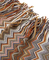 Happycare Textiles Multi-Color Chevron Pattern Throw, 60" x 50"