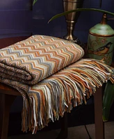 Happycare Textiles Multi-Color Chevron Pattern Throw, 60" x 50"