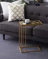 Metal Contemporary Accent Table - Gold