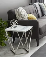 Modern Accent Table - Silver