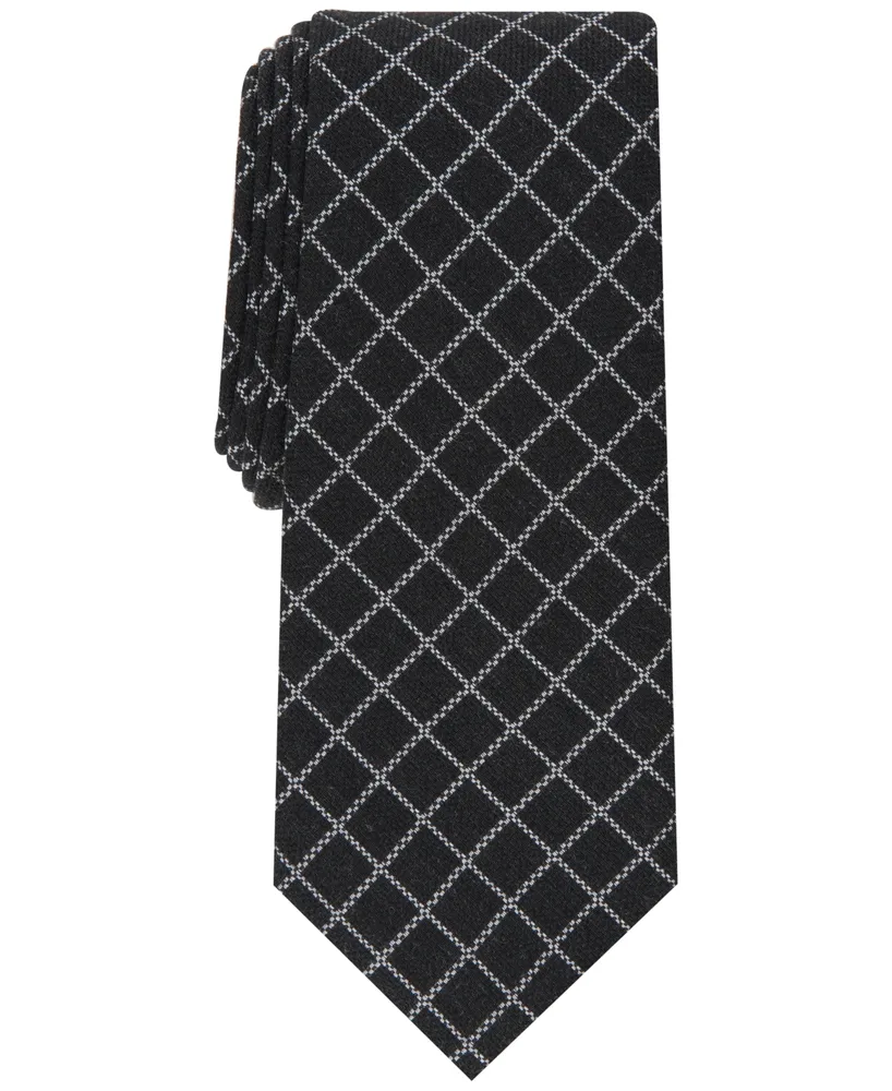 Alfani Men's Mair Grid Tie, Created for Macy's