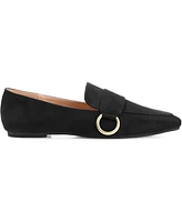 Journee Collection Women's Benntly Square Toe Slip On Loafers