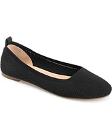 Journee Collection Womens Maryann Knit Round Toe Ballet Dress Flats