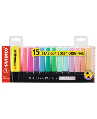 Stabilo Boss Original Highlighter Set, 15 Pieces