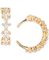 Cubic Zirconia Princess Cut Ear Cuffs