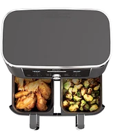 Ninja Foodi DZ401 6-in-1 10-qt. Xl 2-Basket Air Fryer with DualZone Technology- Air Fry, Broil, Roast, Dehydrate, Reheat and Bake, Family Sized