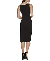 Guess Twist-Front Scuba-Crepe Sheath Dress