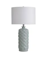 Round Textured Ceramic Table Lamp