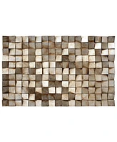 Empire Art Direct 'Textured 1' Metallic Handed Painted Rugged Wooden Blocks Wall Sculpture - 48" x 30"