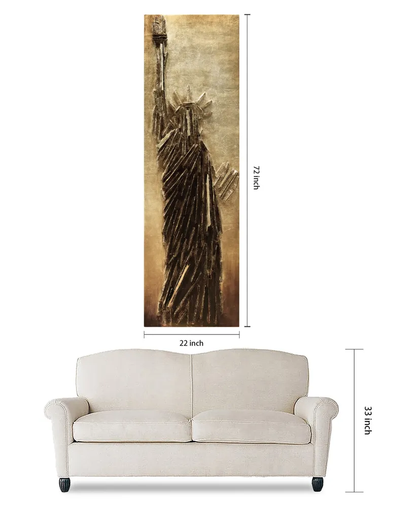 Empire Art Direct Liberty Mixed Media Iron Hand Painted Dimensional Wall Art, 72" x 22" x 2.8"