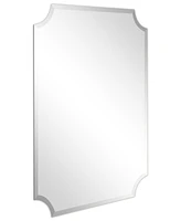 Empire Art Direct Frameless Rectangle Scalloped Beveled Mirror - 30" x 40"