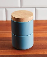 Rachael Ray Ceramic Stacking Spice Box Set with Lid, 2-Piece