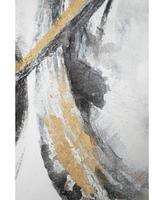 CosmoLiving by Cosmopolitan Gold Contemporary Abstract Canvas Wall Art, 30" x 40"