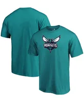 Men's Teal Charlotte Hornets Primary Team Logo T-shirt