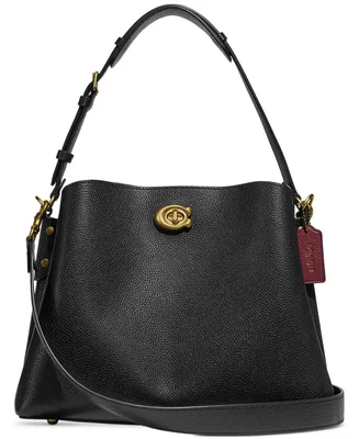 Coach Pebble Leather Willow Shoulder Bag with Convertible Straps