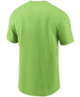 Men's Neon Green Seattle Seahawks Primary Logo T-shirt