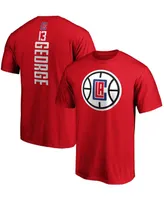 Men's Big and Tall Paul George Red La Clippers Team Playmaker Name and Number T-shirt