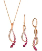 Le Vian Strawberry Layer Cake Drop Earrings Pendant Necklace Collection In 14k Rose Gold