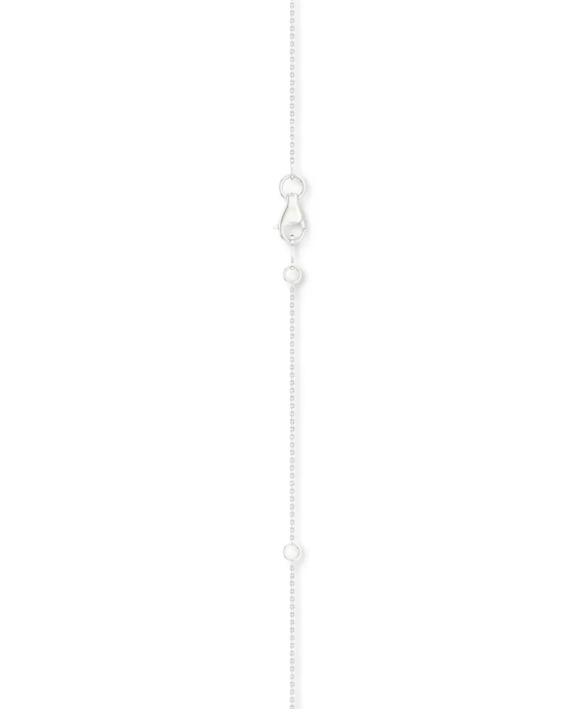 Twinkling Diamond Star Diamond Infinity Teardrop 18" Pendant Necklace (1/5 ct. t.w.) in 10k White Gold