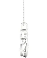 Twinkling Diamond Star Diamond Teardrop Halo 18" Pendant Necklace (1/4 ct. t.w.) in 10k White Gold