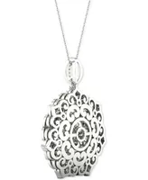 Twinkling Diamond Star Diamond Filigree 18" Pendant Necklace (1/3 ct. t.w.) in 10k White Gold