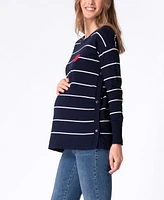 Seraphine Women's Maternity Mama Mini Nautical Cotton Sweaters
