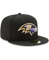 New Era Men's Black Baltimore Ravens Omaha 59FIFTY Fitted Hat