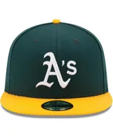 New Era Men's Green/Yellow Oakland Athletics Home Authentic Collection On-Field 59FIFTY Fitted Hat