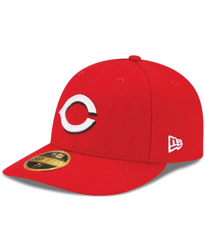 New Era 59FIFTY Cincinnati Reds Road Authentic Collection on Field Fitted Hat Red Black