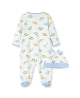 Baby Boys Dinomite Footed Coverall and Cap Set, 2 Piece