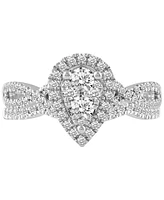 Diamond Teardrop Cluster Bridal Set (3/4 ct. t.w.) in 14k White, Yellow or Rose Gold