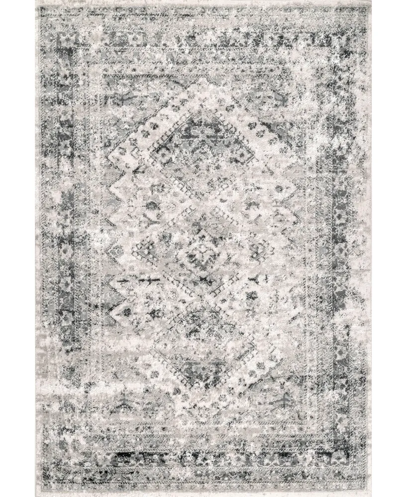 nuLoom Druzy CFDR05A 5' x 8' Area Rug - Silver