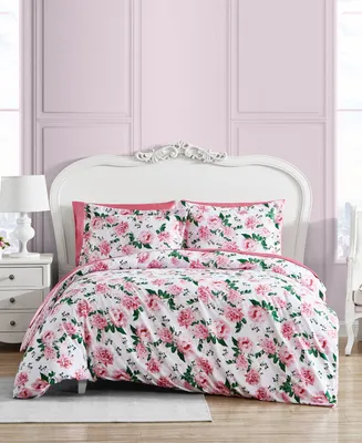 Betsey Johnson Blooming Roses -Piece Duvet Cover Set