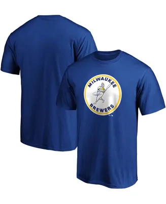 Men's Royal Milwaukee Brewers Cooperstown Collection Forbes Team T-shirt