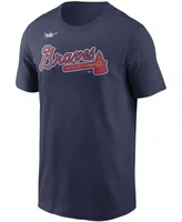 Men's John Smoltz Navy Atlanta Braves Cooperstown Collection Name Number T-shirt