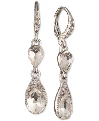 Givenchy Pear-Shape Crystal Double Drop Earrings