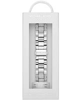 Michael Kors Women's Pave Silver-Tone Stainless Steel Apple Watch Band, 38mm or 40mm