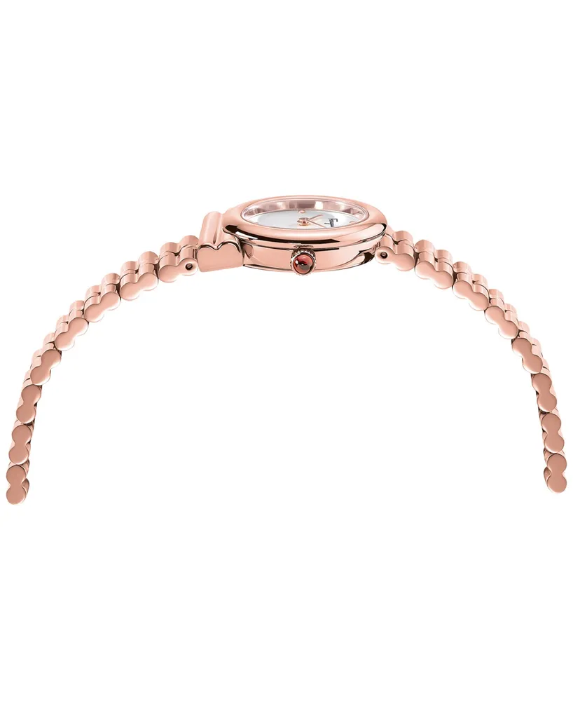 Salvatore Ferragamo Women's Swiss Gancini Rose Gold Ion Plated Bracelet Watch 23mm