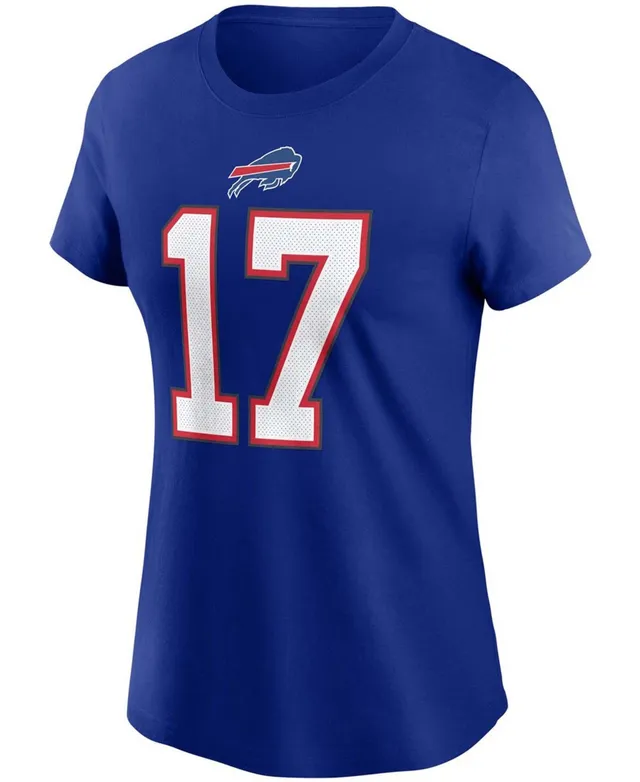 Josh Allen Buffalo Bills Fanatics Branded Women's Player Raglan Name & Number 3/4-Sleeve T-Shirt - Cream/Royal