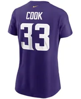 Women's Dalvin Cook Purple Minnesota Vikings Name Number T-shirt