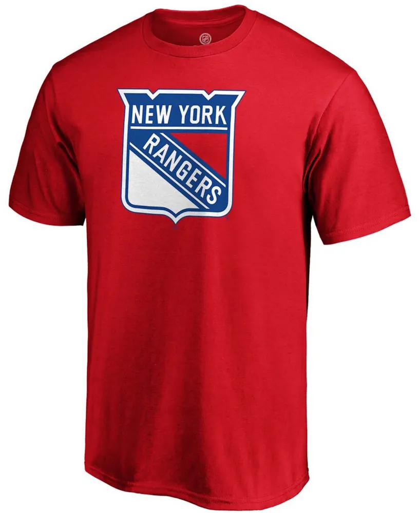 Men's Red New York Rangers Team Primary Logo T-shirt