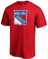 Men's Red New York Rangers Team Primary Logo T-shirt