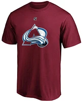 Men's Nathan MacKinnon Big and Tall Burgundy Colorado Avalanche Team Authentic Stack Name Number T-shirt