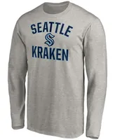 Men's Heather Gray Seattle Kraken Victory Arch Long Sleeve T-shirt