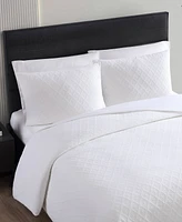 Closeout! Vera Wang Double Diamond Matelasse 3 Piece Comforter Set