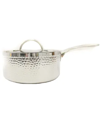 Hammered Tri-Ply 7" Covered Saucepan - Silver