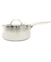 Hammered Tri-Ply 8" Covered Saucepan - Silver