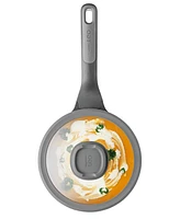 BergHOFF Leo Stone+ Nonstick Ceramic 7" Sauce Pan with Lid Recycled, 2.1qt