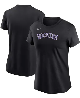 Women's Nike Black Colorado Rockies Wordmark T-shirt